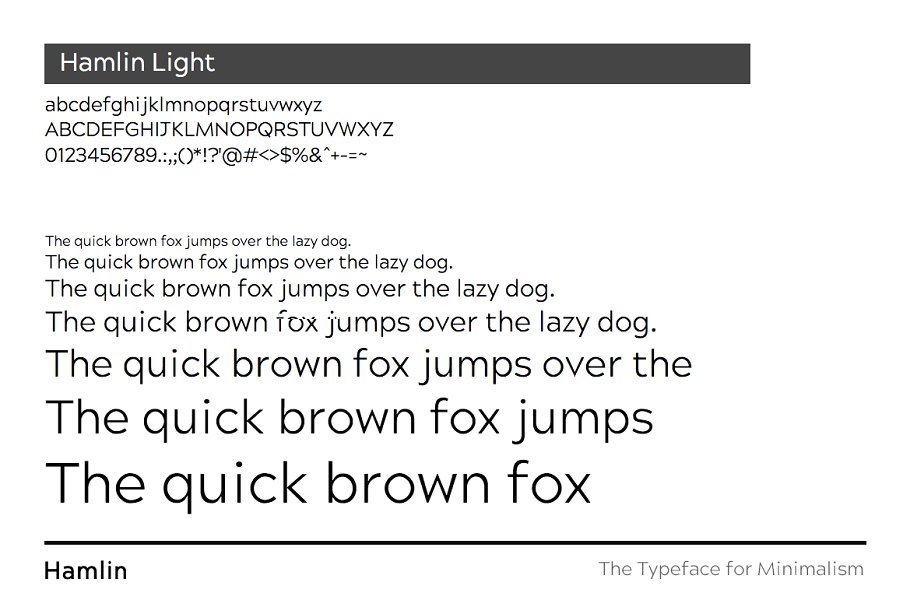 Hamlin Light Font preview